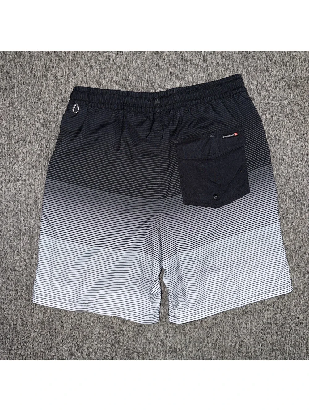 Quiksilver Men's Small Massive Swim Trunks Black-To-White QM14VL001 New